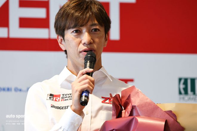 2023スーパーGT第4戦富士の会場で引退会見を行った立川祐路（ZENT CERUMO GR Supra）
