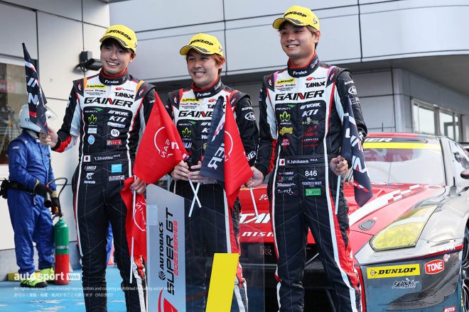 2023スーパーGT第4戦富士　富田竜一郎／石川京侍／塩津佑介（GAINER TANAX GT-R）