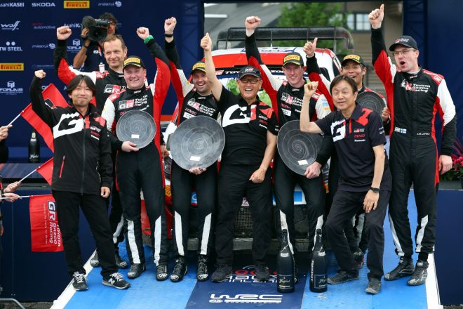 2023年WRC第9戦『ラリー・フィンランド』でワン・スリー・フィニッシュを決めたTOYOTA GAZOO Racingワールドラリーチーム（TGR-WRT）
