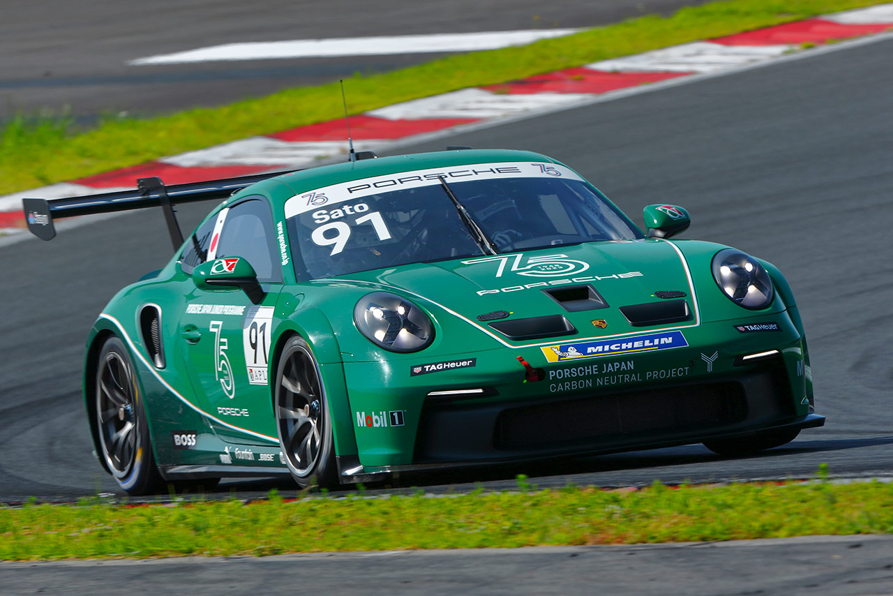 PCCJデビューレースで優勝を果たしたポルシェジャパンジュニアドライバーの佐藤巧望に要注目