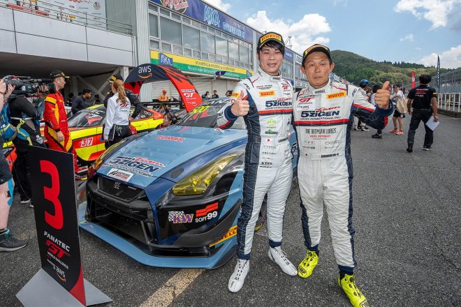 GTワールドチャレンジ・アジア第5ラウンド岡山　GT3レース1で3位に入ったチーム5ZIGENのHIROBON／川端伸太朗