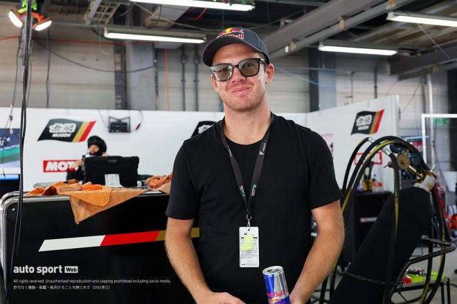 予選日、リアム・ローソン（TEAM MUGEN）のサポートのためにモビリティリゾートもてぎを訪れたニック・キャシディ