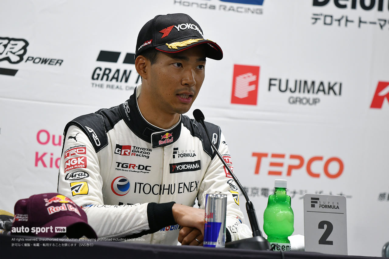 2023スーパーフォーミュラ第7戦もてぎ　2位の平川亮（ITOCHU ENEX TEAM IMPUL）