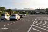 早朝の東ゲートに並ぶ参加者の列