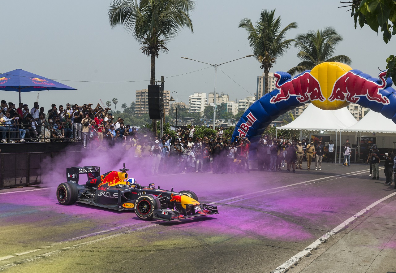 2023年レッドブル・ショーラン（ムンバイ）　デイビッド・クルサード（レッドブルRB7）