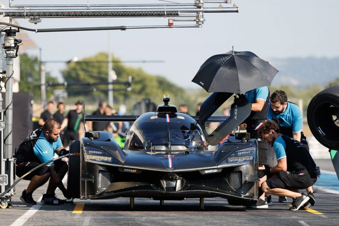 2023年8月下旬、ポール・リカールで最初のテストを行ったアルピーヌA424