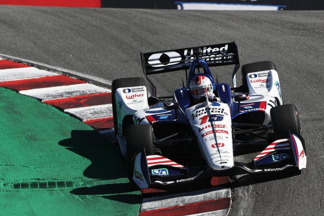 2022年インディカー第17戦ラグナセカ コークスクリューを下るグラハム・レイホール