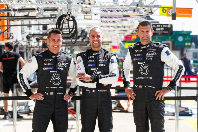 2023年のWECで5号車ポルシェ963をドライブしているデイン・キャメロン／フレデリック・マコウィッキ／ミカエル・クリステンセン
