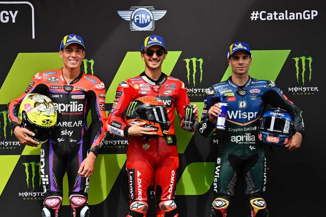 2023MotoGP第11戦カタルーニャGP 予選トップ3