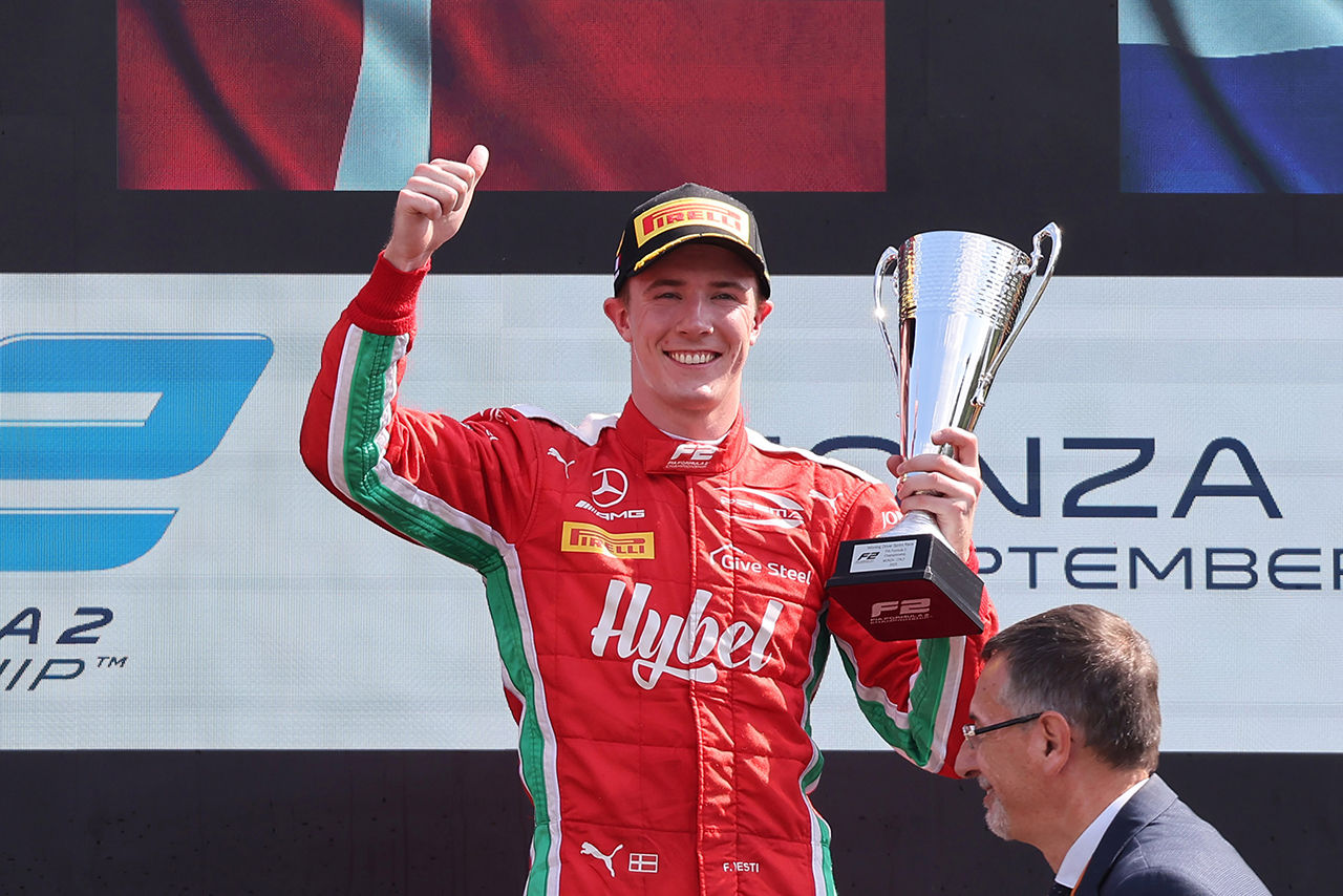 2023年FIA F2第13戦モンツァ スプリントレースを制したフレデリック・ベスティ（プレマ・レーシング／メルセデス育成）