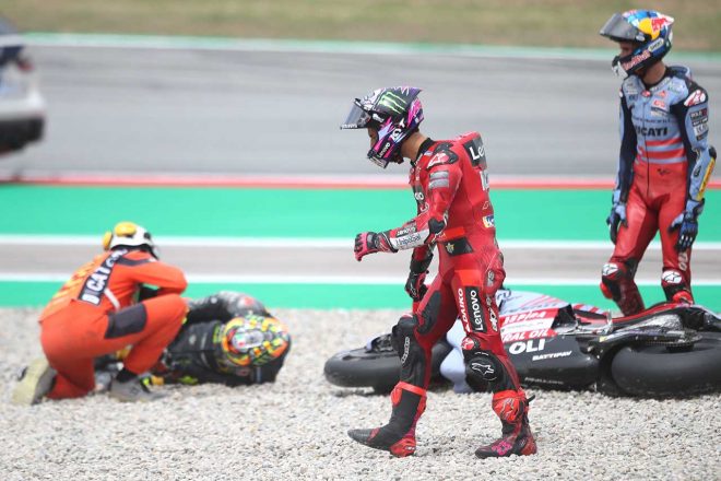 2023MotoGP第11戦カタルーニャGP 決勝 1周目のクラッシュ