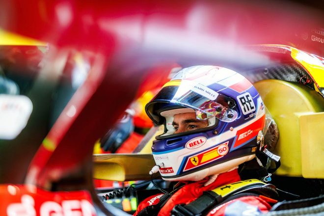 50号車フェラーリ499Pをドライブするミゲル・モリーナ