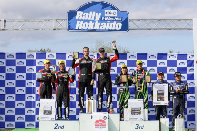 ワン・ツー・フィニッシュを飾ったTOYOTA GAZOO Racing　2023年JRC第7戦ラリー北海道