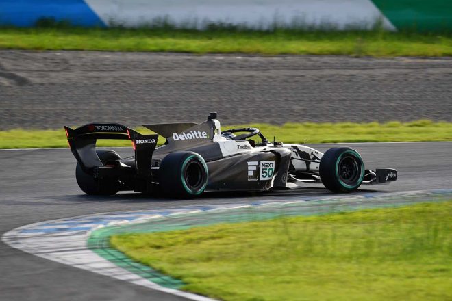 9月11〜12日にモビリティリゾートもてぎで行われたスーパーフォーミュラCN開発テストの様子