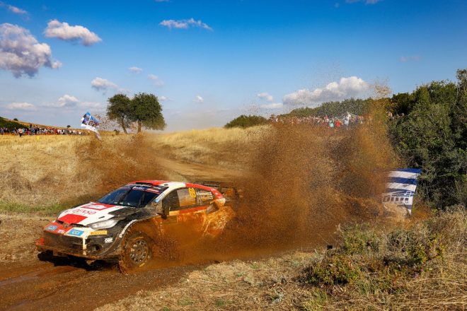 シーズン3勝目をマークしたカッレ・ロバンペラ（トヨタGRヤリス・ラリー1）　2023年WRC第10戦アクロポリス・ラリー・ギリシャ