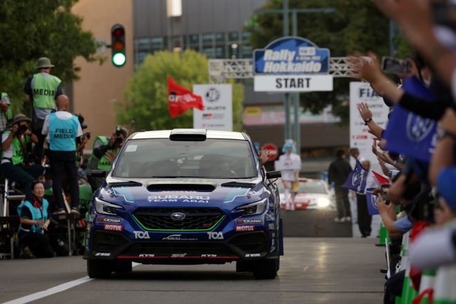 全日本ラリー選手権にデビューした新型スバルWRX S4（新井敏弘／保井隆宏組）　2023年JRC第7戦ラリー北海道