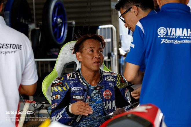 JSB1000：中須賀克行（YAMAHA FACTORY RACING TEAM）／2023全日本ロード 岡山公開テスト1日目