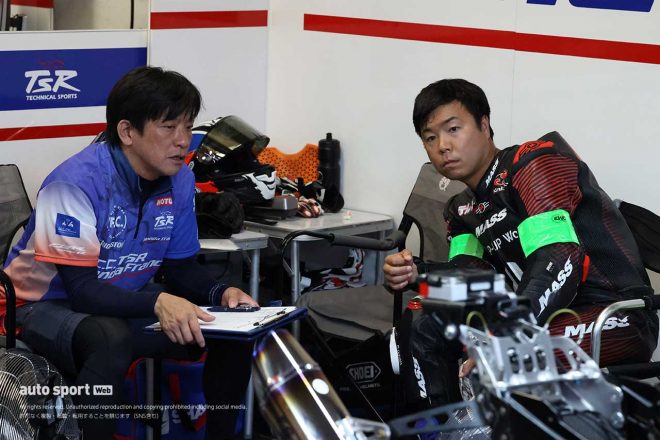秋山尚之ディレクター、大久保光（F.C.C. TSR Honda France）／2023EWCボルドール24時間