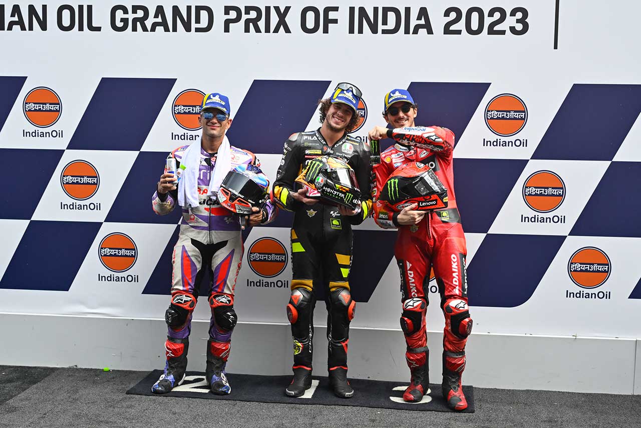 2023MotoGP第13戦インドGP 予選 トップ3
