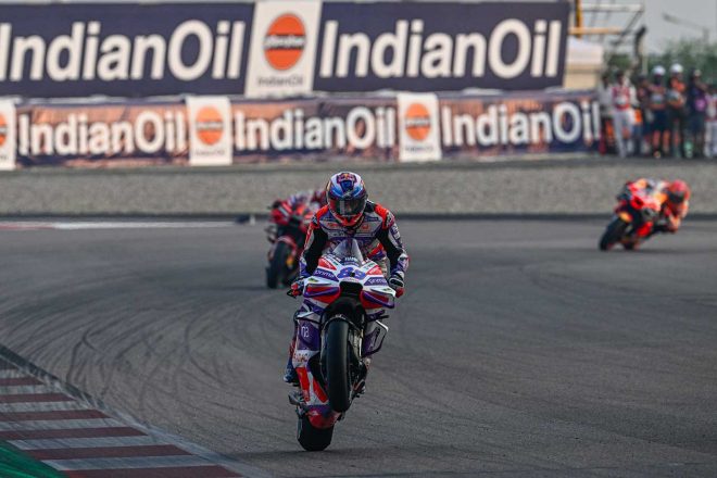 2023MotoGP第13戦インドGP スプリント フィニッシュシーン