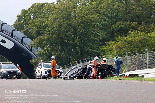 2023スーパーGT第6戦SUGO　クラッシュしたSTANLEY NSX-GT