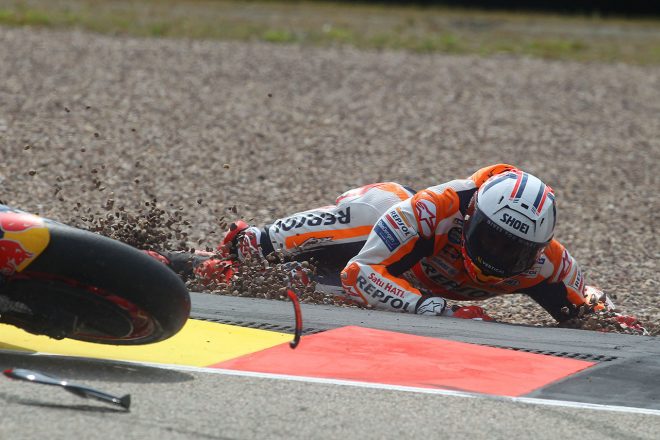 転倒を喫したマルク・マルケス（レプソル・ホンダ・チーム）／2023MotoGP第7戦ドイツGP