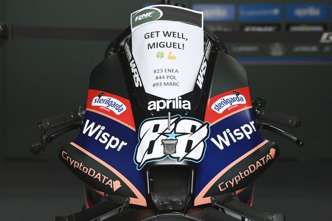 開幕戦から欠場を強いられてしまったミゲール・オリベイラのマシン（クリプトデータRNF・MotoGPチーム）／2023MotoGP第1戦ポルトガルGP