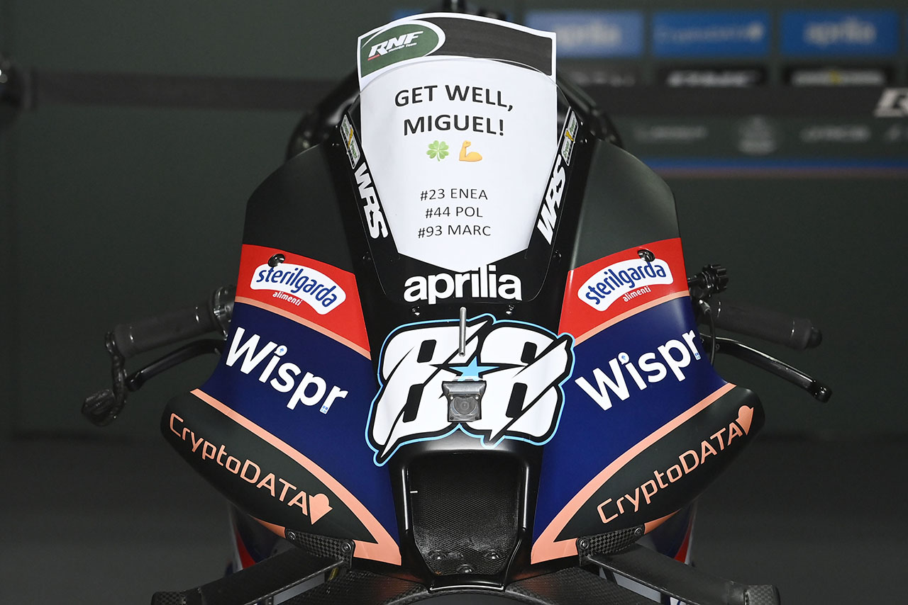 開幕戦から欠場を強いられてしまったミゲール・オリベイラのマシン（クリプトデータRNF・MotoGPチーム）／2023MotoGP第1戦ポルトガルGP