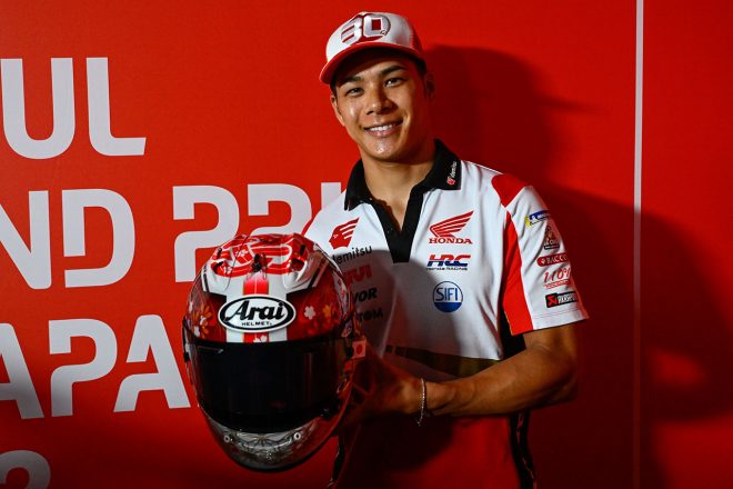 木曜日のプレスカンファレンスに出席した中上貴晶（LCRホンダ・イデミツ）／2023MotoGP第14戦日本GP