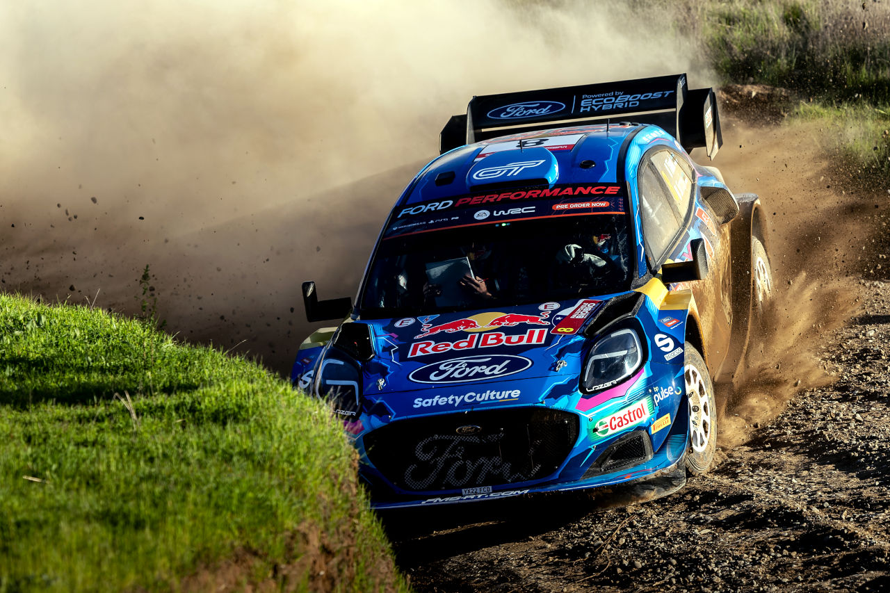 デイ1を総合首位で終えたオット・タナク（フォード・プーマ・ラリー1）　2023年WRC第11戦ラリー・チリ・ビオビオ