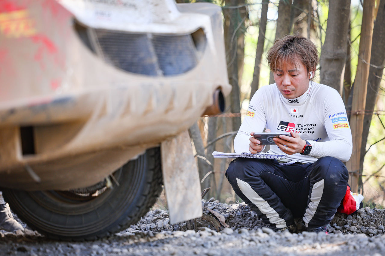 今季5度目のワークス参戦となっている勝田貴元（トヨタGRヤリス・ラリー1）　2023年WRC第11戦ラリー・チリ・ビオビオ