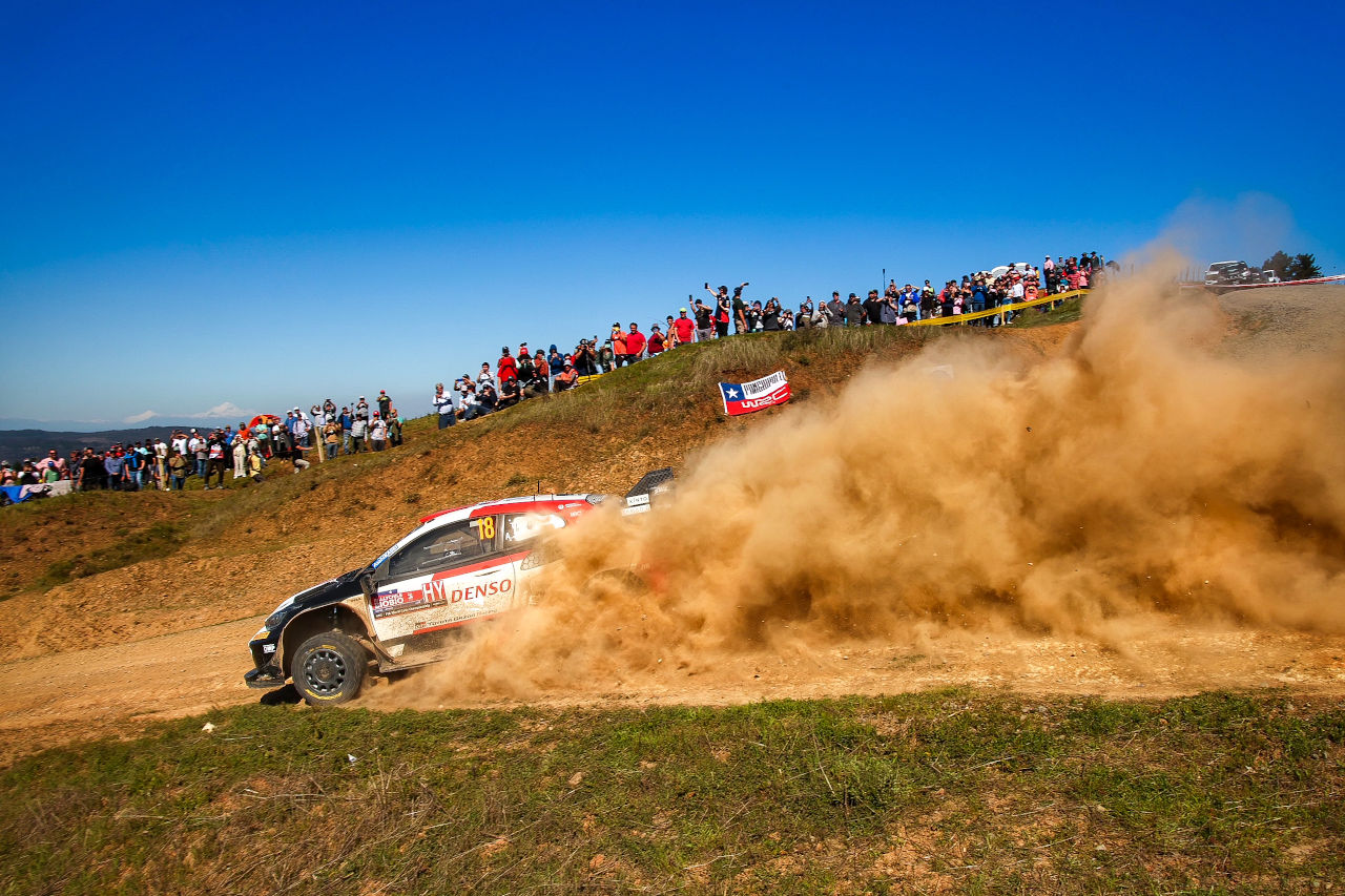 初日を6番手で終えた勝田貴元／アーロン・ジョンストン組（トヨタGRヤリス・ラリー1）　2023年WRC第11戦ラリー・チリ・ビオビオ