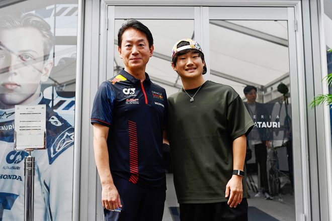 HRC渡辺康治代表取締役社長＆角田裕毅（アルファタウリ）