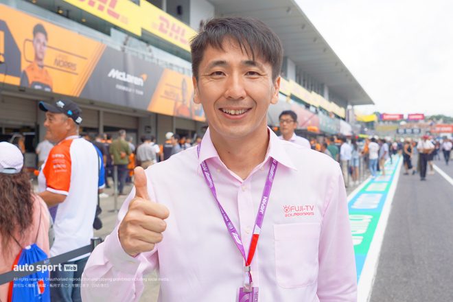 フジテレビF1中継の解説者として日本GP入りした松田次生