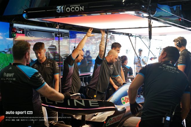 2023年F1第17戦日本GP　FP3セッション中のエステバン・オコン（アルピーヌ）