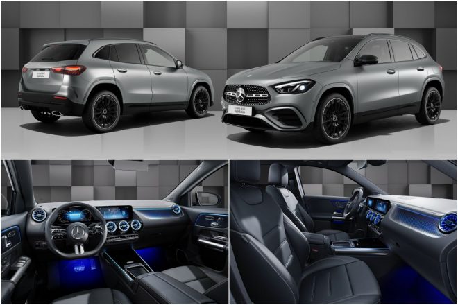 通常モデルには設定がない装備を多数採用した特別仕様車GLA 200d 4MATIC“ナイトエディション”も同時に設定し、オンラインショールームにて発売