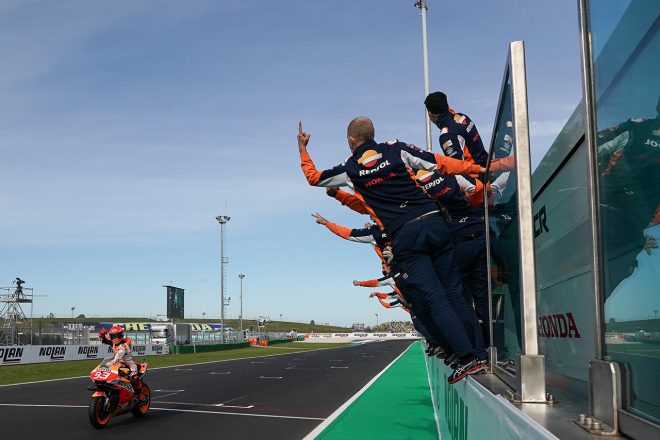 2021年MotoGP第16戦エミリア・ロマーニャGPで勝利を挙げたマルク・マルケス