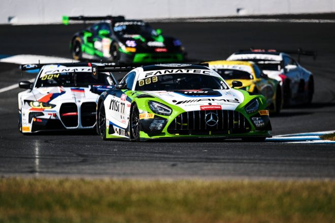 2位となったメルセデスAMG・チーム・クラフトバンブーの77号車メルセデスAMG GT3　2023年IGTC第4戦インディアナポリス8時間