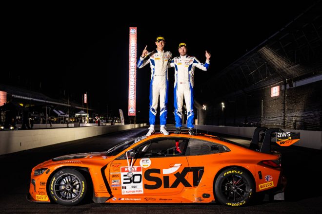 優勝したチームWRTの30号車BMW M4 GT3　2023年IGTC第4戦インディアナポリス8時間