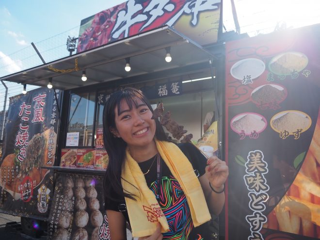 ホスピタリティガーデンの牛タン串、美味しかったです!!!