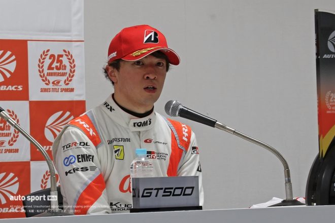 2023スーパーGT第7戦オートポリス　会見に出席した宮田莉朋（au TOM’S GR Supra）