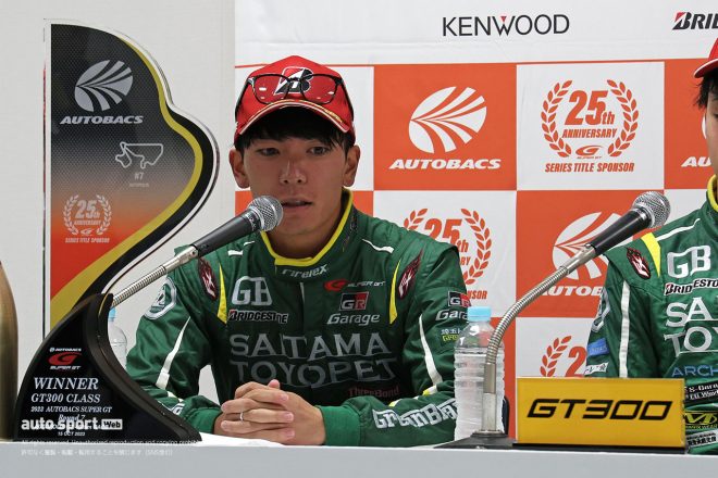 2023スーパーGT第7戦オートポリス　会見に出席した野中誠太（埼玉トヨペットGB GR Supra GT）