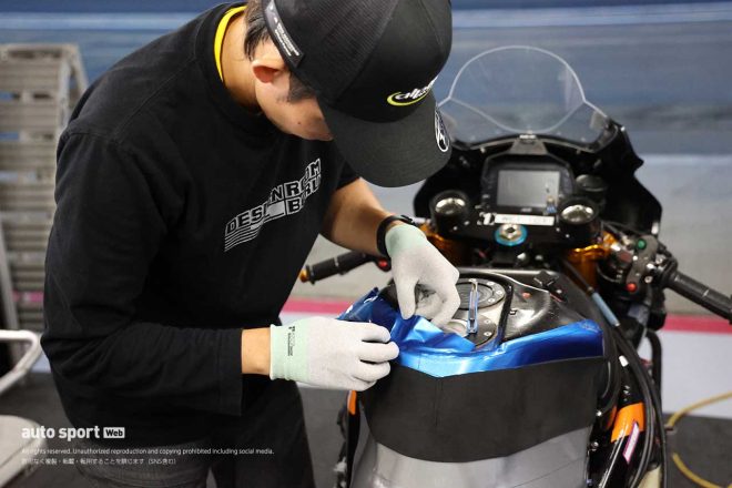 チーム・スズキ・エクスターのカラーリングでを纏うAutoRace Ube Racing TeamのスズキGSX-R1000R／2023全日本ロード第8戦鈴鹿 レース2