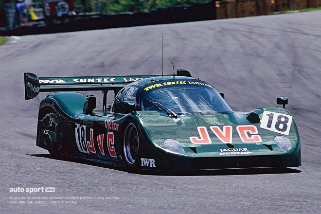 1991年のJSPC第2戦全日本富士1000kmレースを戦った『ジャガーXJR-11』。マウロ・マルティニとジェフ・クロスノフがドライブした。