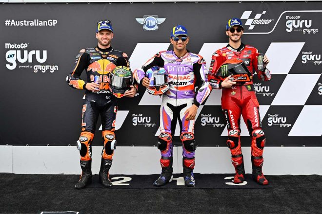 2023MotoGP第16戦オーストラリアGP 予選 トップ3
