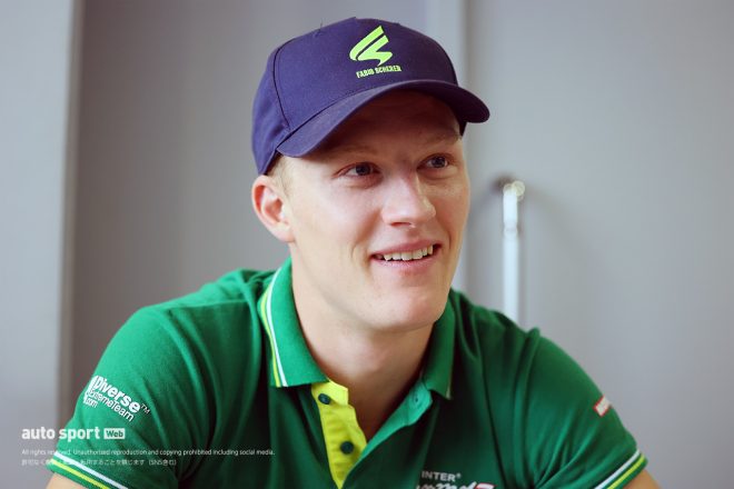 WEC第6戦富士でインタビューに応えてくれたインターユーロポル・コンペティションのファビオ・シェーラー