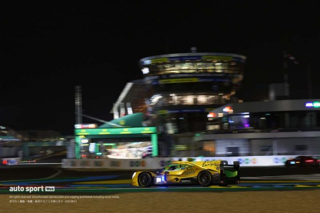 夜のサルト・サーキットを走行するインターユーロポル・コンペティションの34号車オレカ07・ギブソン