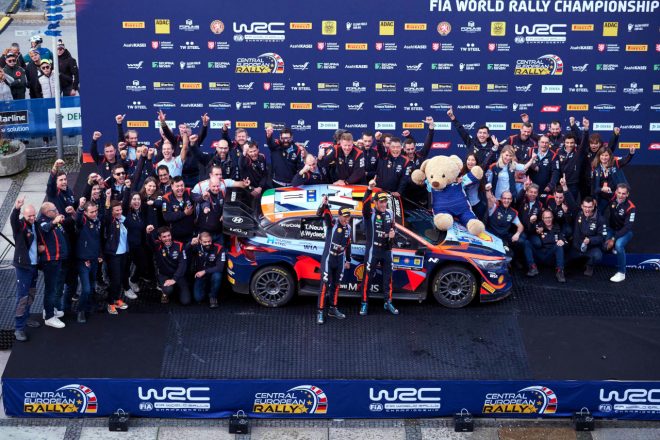 シーズン2勝目をマークしたヒョンデ・シェル・モビスWRT。2022年のラリージャパンではワン・ツーを記録。大会連覇なるか