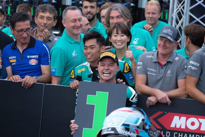 2023WSS：優勝したタラン・マッケンジー（PETRONAS MIE HONDA Team）／第8戦チェコ