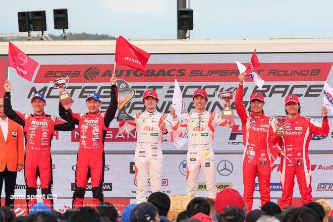 2023スーパーGT第8戦もてぎ　GT500クラスの表彰式